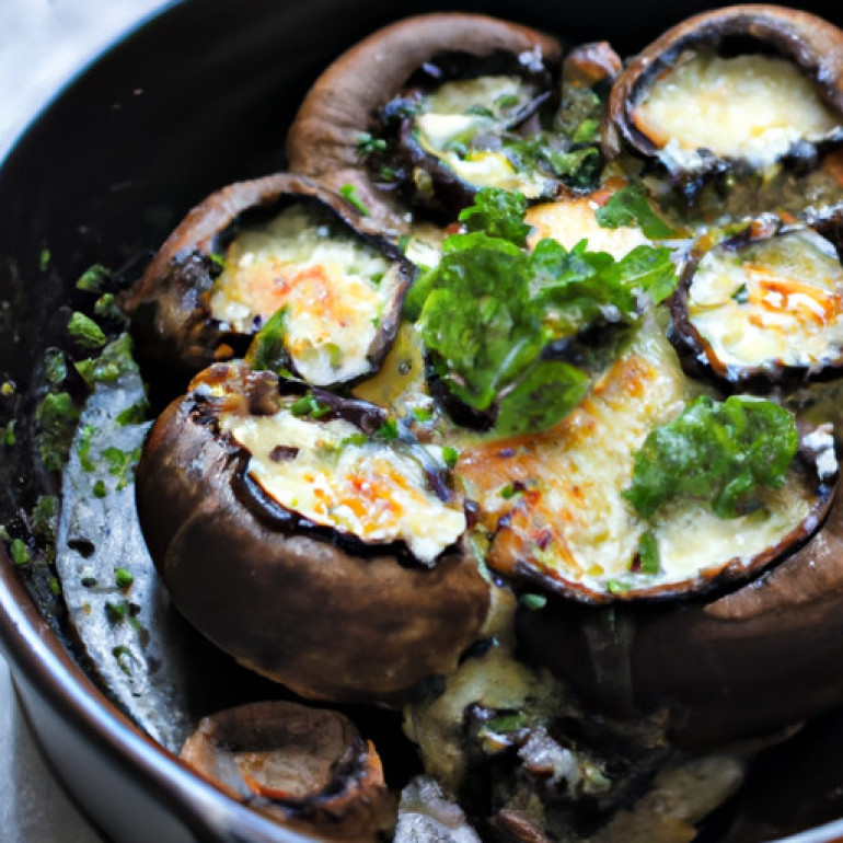 Savory Baked Portobello Mushroom Delight