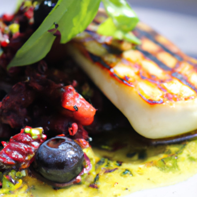 Savor the Flavors: Grilled Halloumi and Zesty Berry Salsa