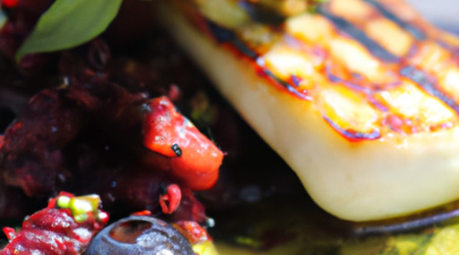 Savor the Flavors: Grilled Halloumi and Zesty Berry Salsa
