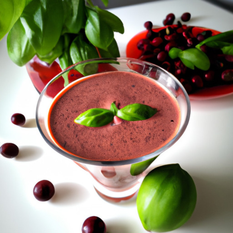 Zesty Cherry Lime Basil Smoothie Recipe