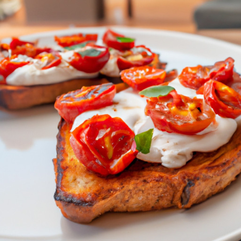 Savory Bacon and Tomato Ricotta Toast Recipe