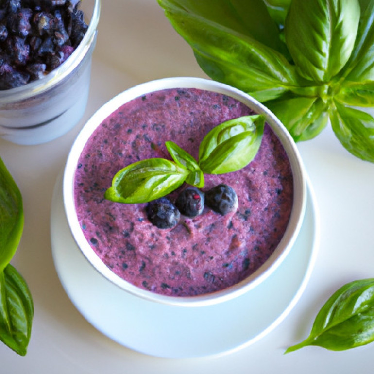 Delicious Vegan Blueberry Basil Smoothie Recipe