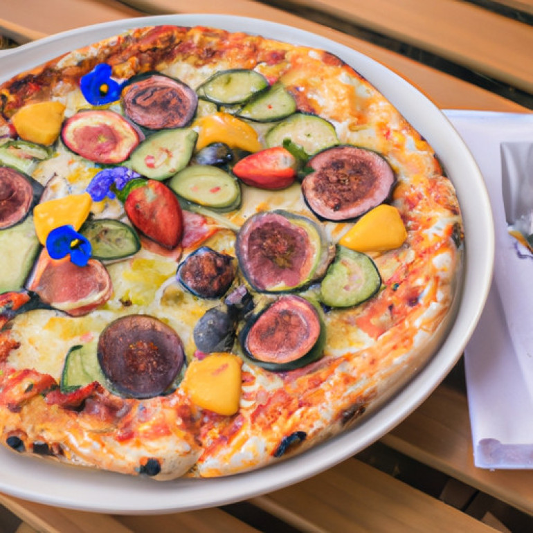 Delicious Summer Brunch Pizza with Fresh Fruits