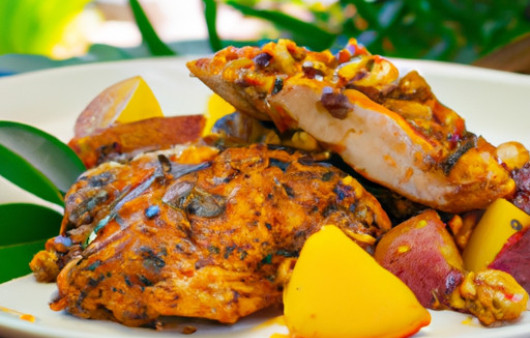 Savory Grilled Chicken with Zesty Ginger-Peach Twist