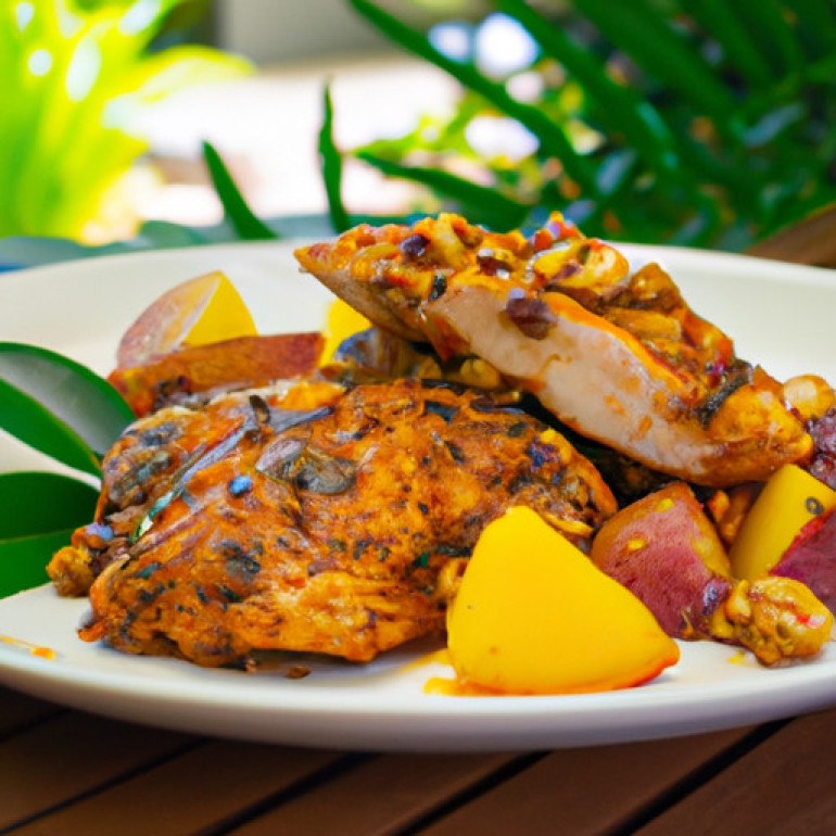Savory Grilled Chicken with Zesty Ginger-Peach Twist