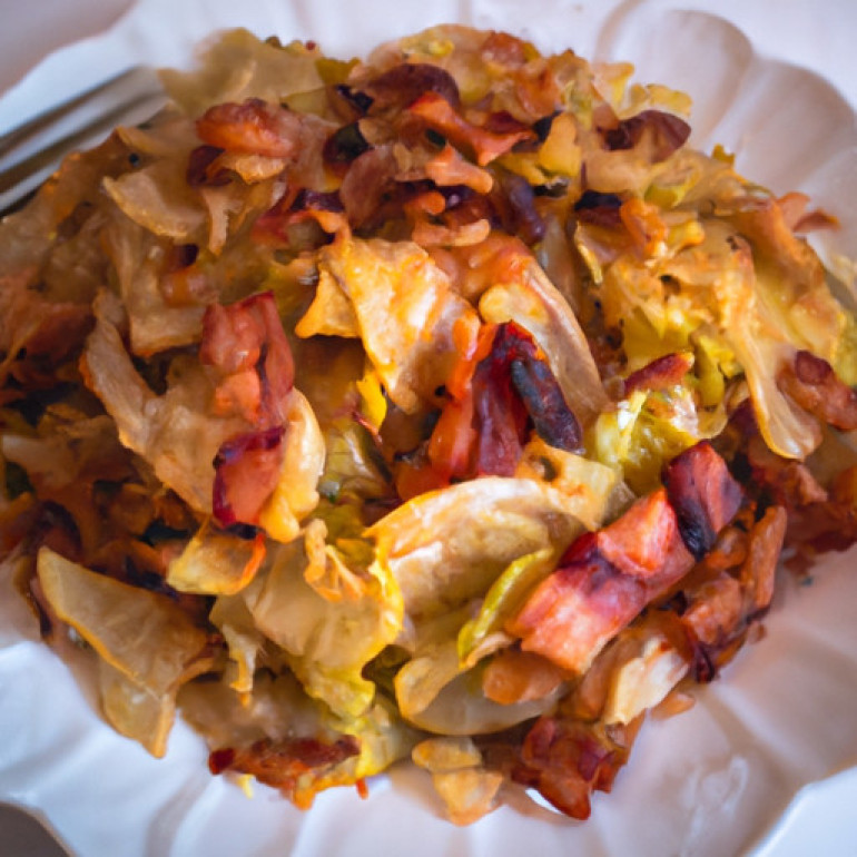 Savory Bacon-Infused Roasted Cabbage Delight