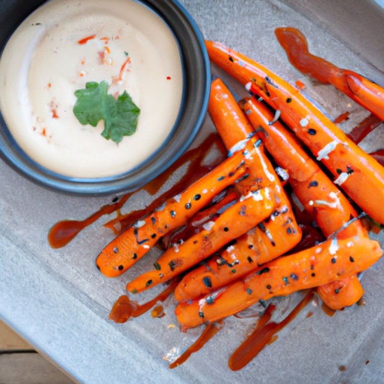 Flavorful Grilled Carrots with Zesty Cream Sauce