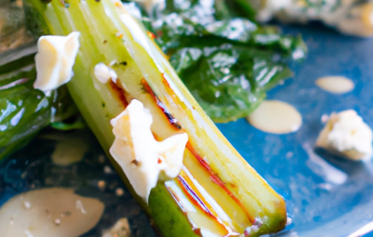 Savory Grilled Romaine Salad with Tangy Blue Cheese Dressing