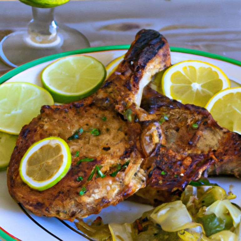 Savory Wine-infused Lemon Pork Chops Recipe