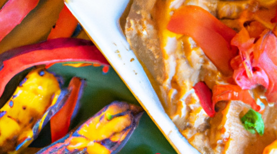 Savory Roasted Red Pepper and Cauliflower Dip with Crunchy Plantain Chips