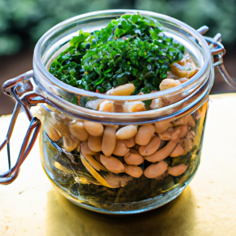 Savor the Savory: Hearty Kale & Cannellini Salad Jar