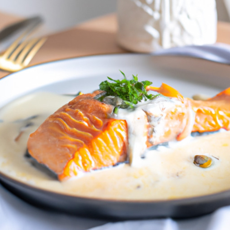 Savory Pan-Fried Salmon in Creamy Dill Sauce: A Flavorful Delight