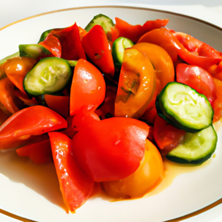 Zesty Tomato Cucumber Kachumbar Salad Recipe