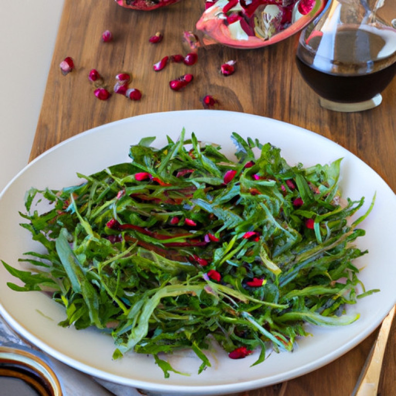 Vibrant Arugula Salad with Tangy Pomegranate Dressing