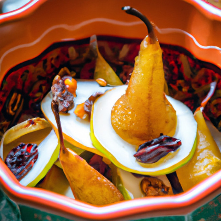 Deliciously Sweet Tagine with Pears and Dried Fruits