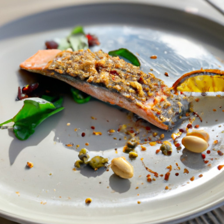 Zesty Hazelnut Crusted Salmon with a Citrus Twist