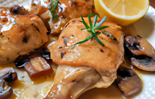 Savory Lemon Chicken Thighs in Creamy Mushroom Sauce Recipe