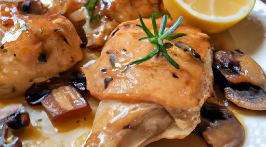 Savory Lemon Chicken Thighs in Creamy Mushroom Sauce Recipe