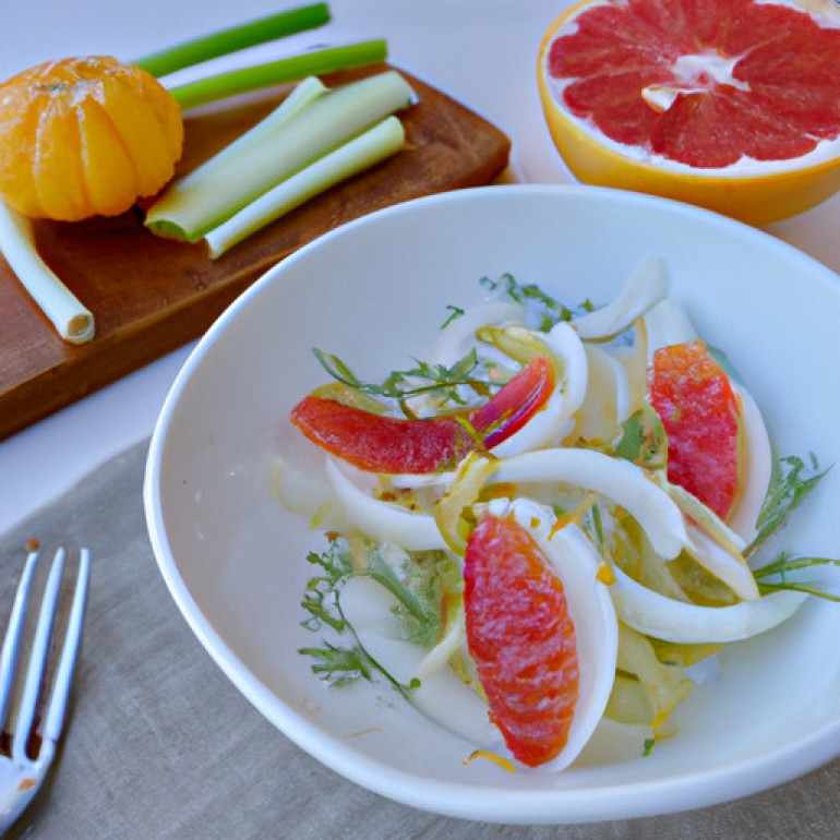 Savor the Zesty Harmony Salad with Fennel, Grapefruit, and Apple