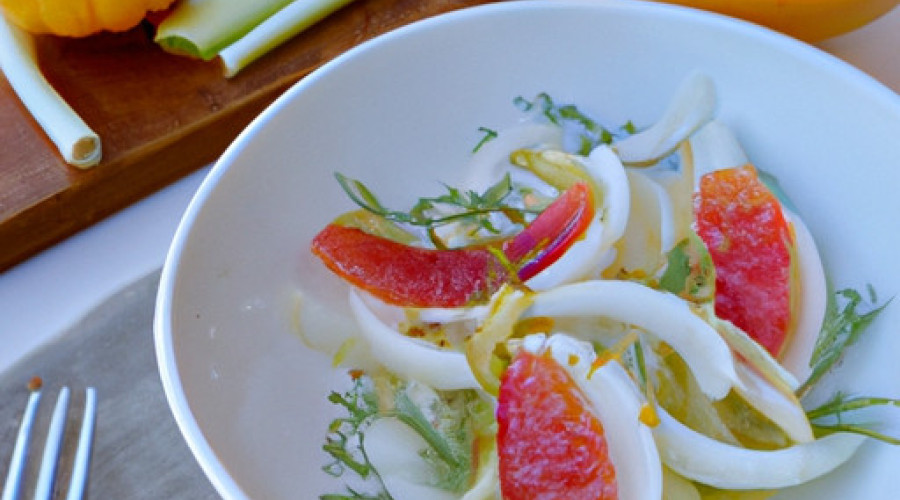 Savor the Zesty Harmony Salad with Fennel, Grapefruit, and Apple