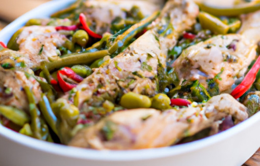 Savory Mediterranean Chicken with Zesty Pepperoncini and Briny Kalamatas