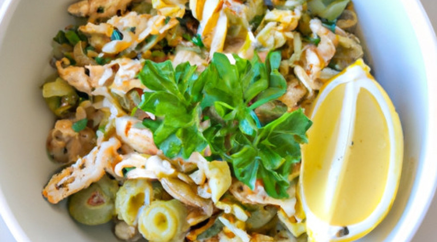 Zesty Lemon Chicken Pasta Salad with Poppy Seeds