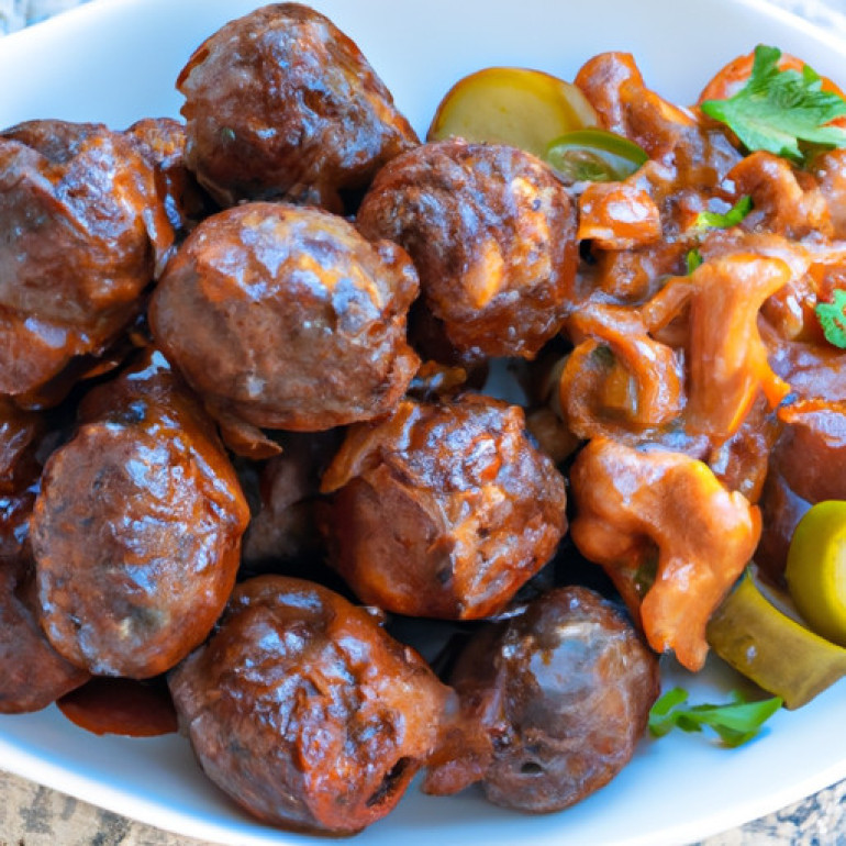 Savory Slow-Cooked BBQ Meatballs with Polish Sausage Recipe