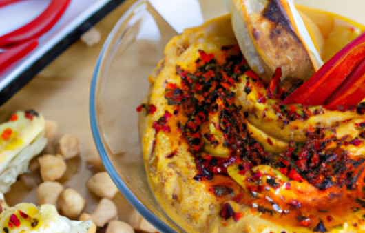 Zesty Three-Pepper Hummus Delight
