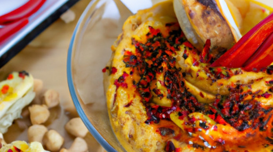 Zesty Three-Pepper Hummus Delight