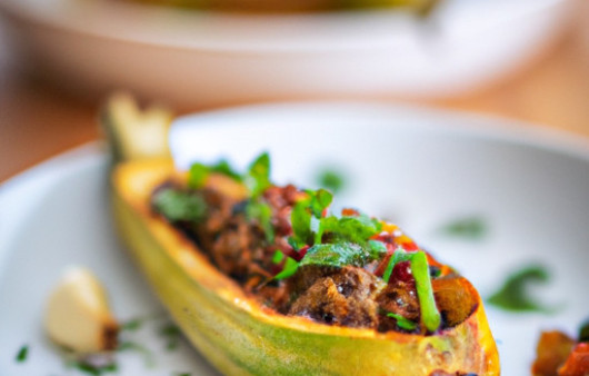 Savory Stuffed Zucchini with a Middle Eastern Twist