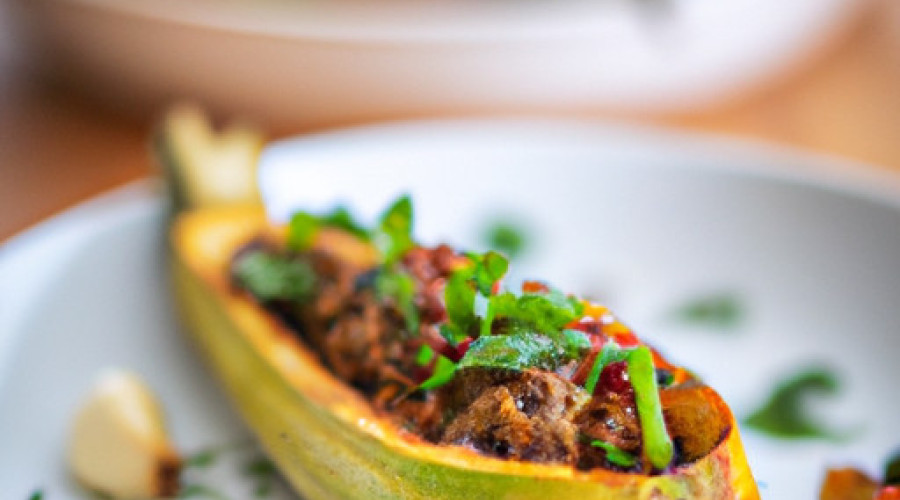 Savory Stuffed Zucchini with a Middle Eastern Twist