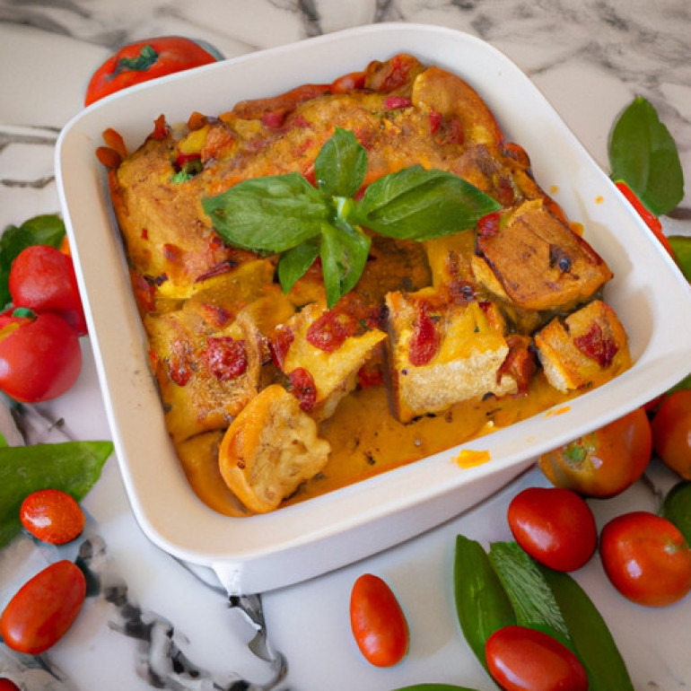Savory Tomato Basil Bread Pudding: A Delicious Twist