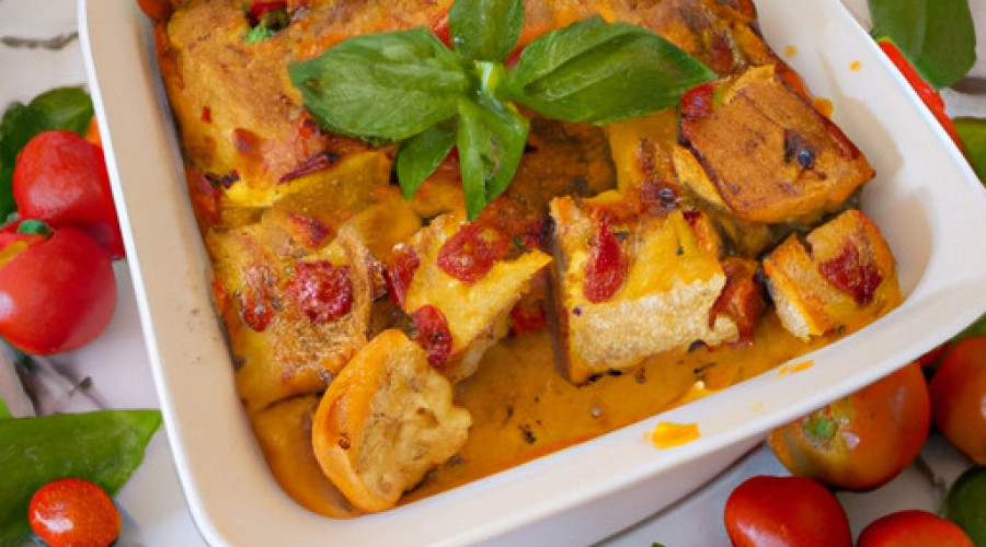 Savory Tomato Basil Bread Pudding: A Delicious Twist