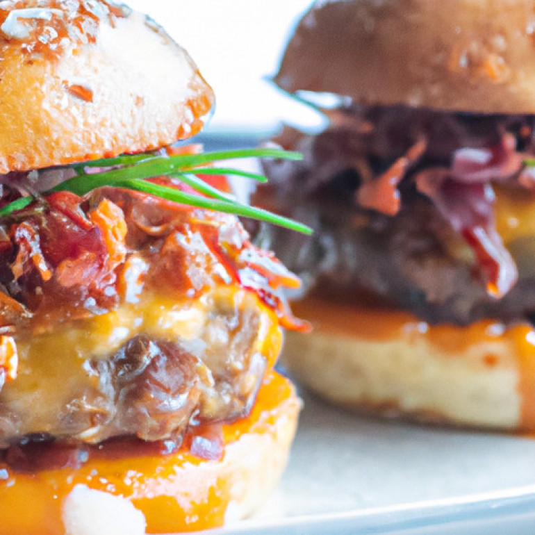 Ultimate Cheesy Bison Burgers with Bacon Flavor