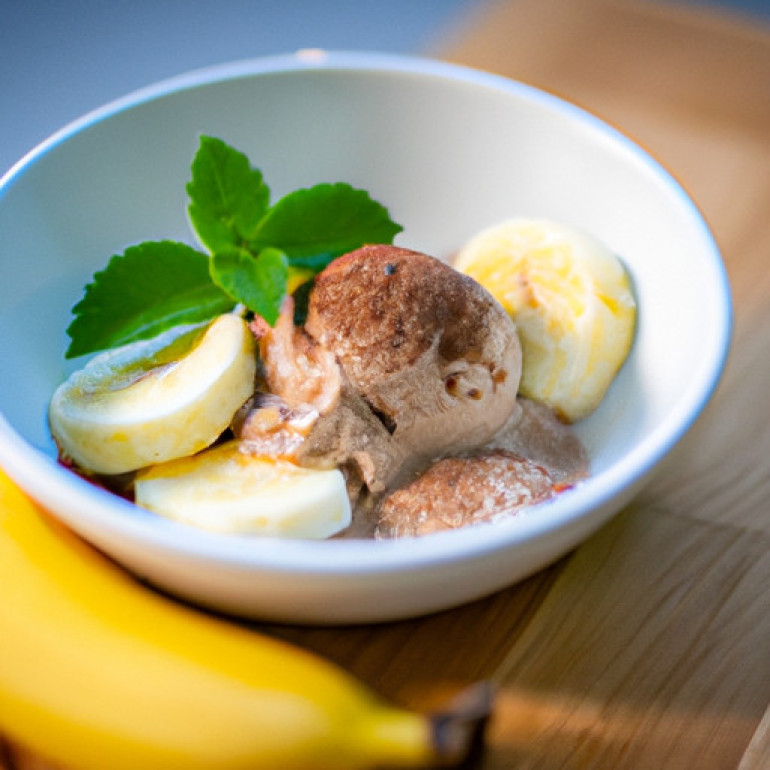 Decadently Delicious Chocolate Banana Sorbet with a Hint of Cinnamon