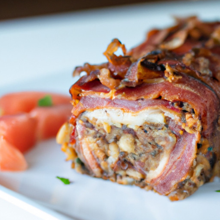 Savory Bacon-Wrapped Buffalo Meatloaf Recipe