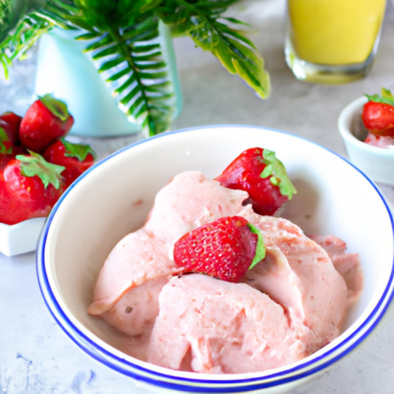 Delicious Homemade Strawberry Keto Ice Cream Recipe