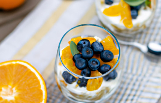 Delicious Orange Blueberry Yogurt Breakfast Parfaits