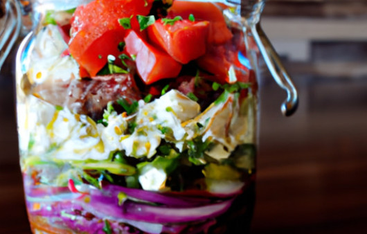 Savor the Ultimate Greek Steak Salad in a Jar