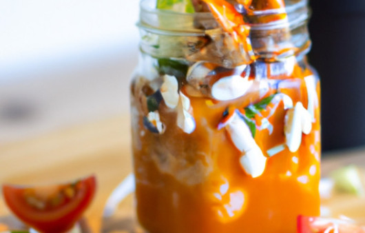 Savory Buffalo Chicken Mason Jar Salad Recipe