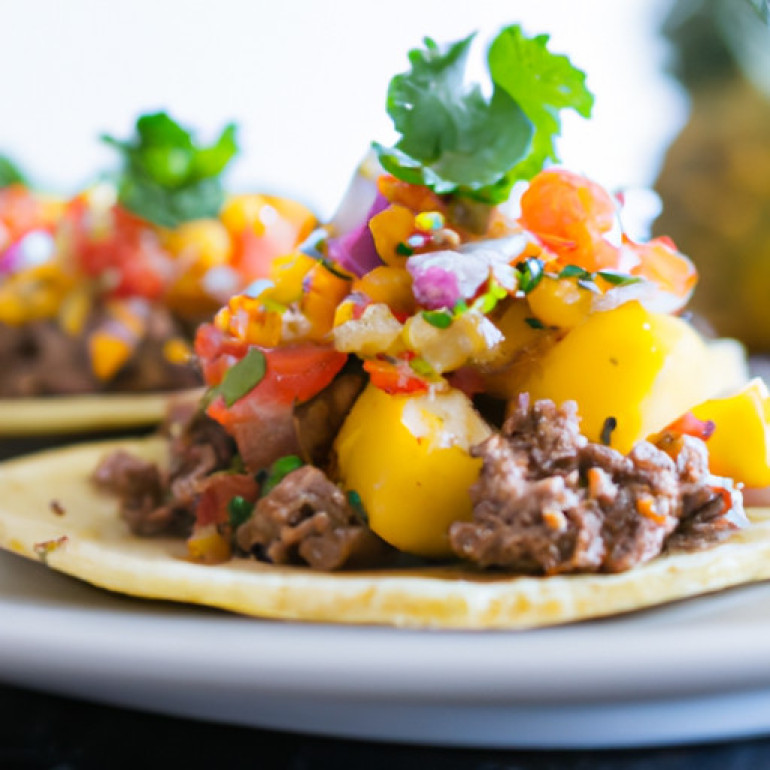 Delicious Bison Breakfast Tacos with Tropical Twist