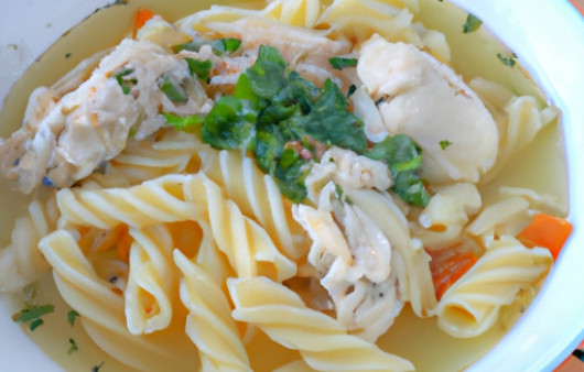 Savory Chicken Pasta Soup made in the Instant Pot