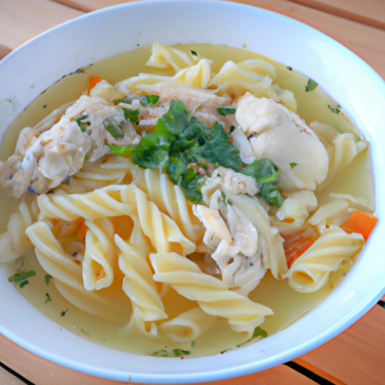 Savory Chicken Pasta Soup made in the Instant Pot®