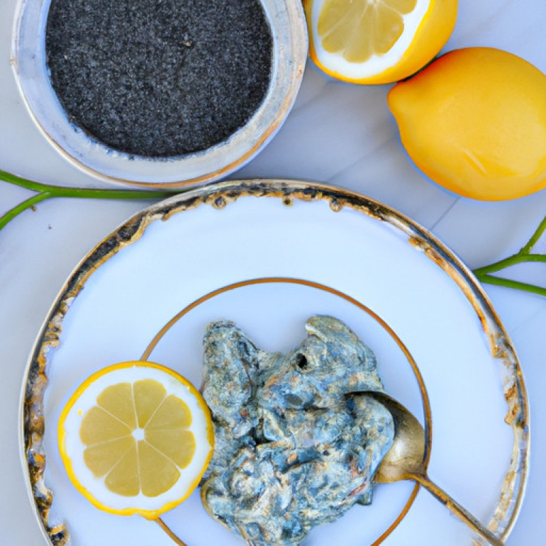 Zesty Fruit Dip with Lemon and Poppy Seed Flavor