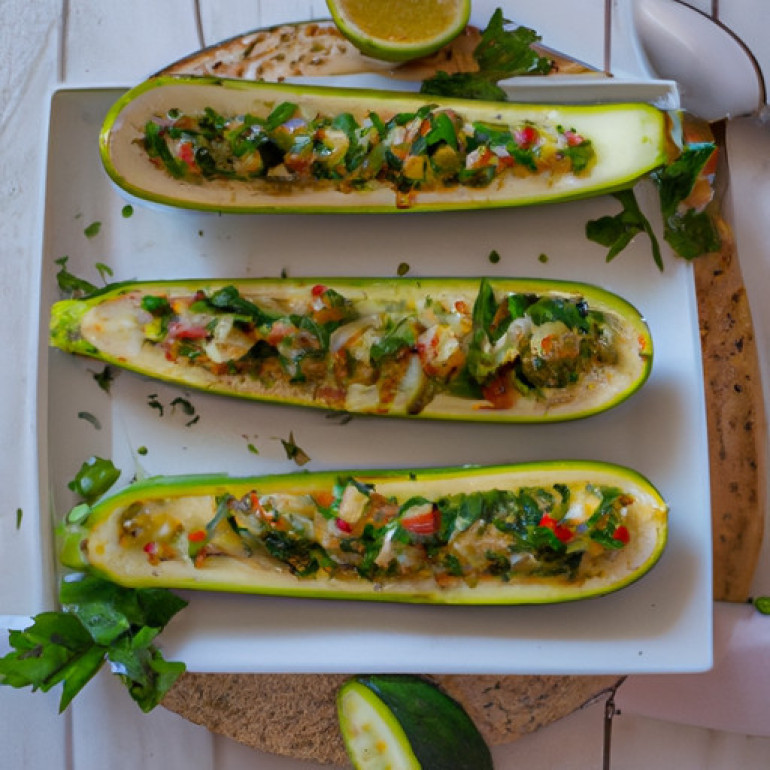 Savor the Mediterranean: Zesty Zucchini Boats Recipe