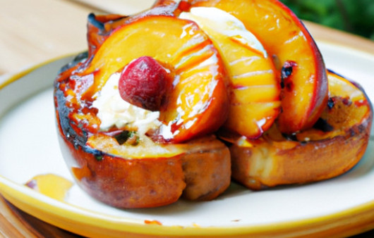 Savor the Flavor: Grilled Peach Mascarpone Toast Delight