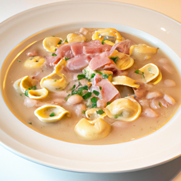 Savory Creamy Ham and Bean Tortellini Soup Recipe