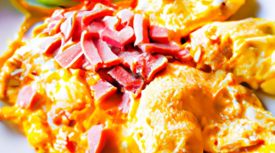 Hearty Ham and Cheese Omelet with a Spicy Twist