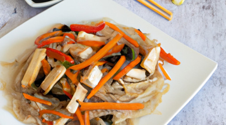 Savor the Ultimate Chicken and Veggie Glass Noodle Stir-Fry