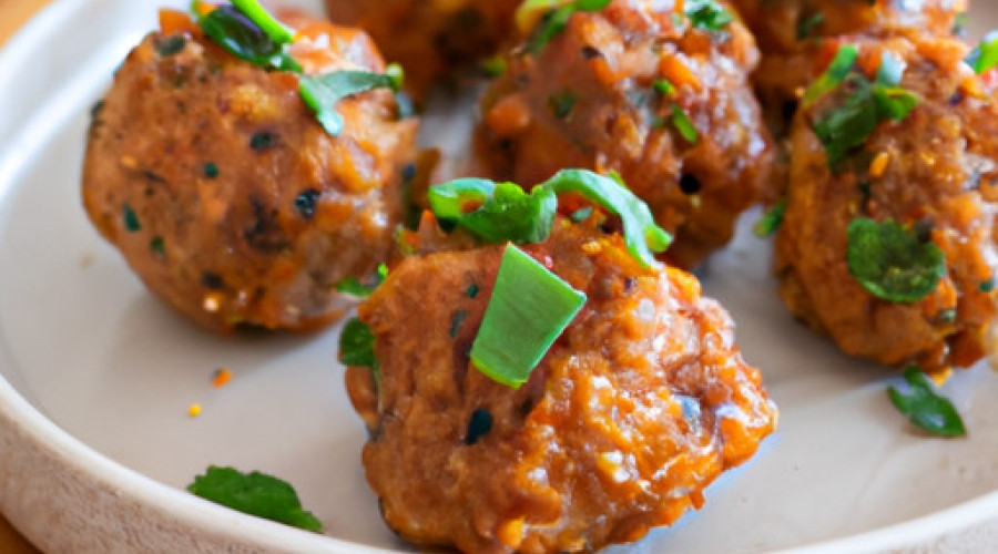 Savory Asian Turkey Meatballs with Zesty Glaze